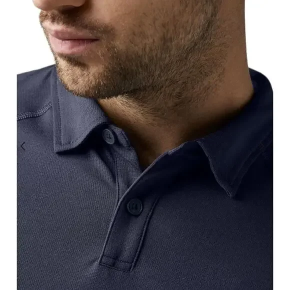 Rhone Delta Pique Polo Shirt Mens 2XL Performance Lightweight Golf Stretch - Picture 4 of 14